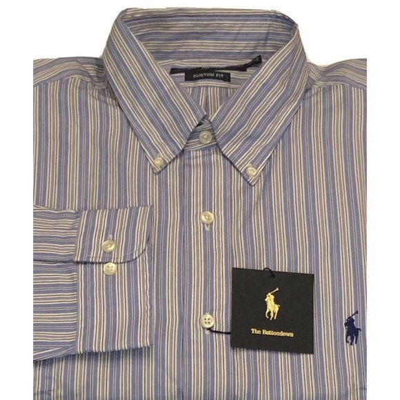 Polo Ralph Lauren Size 17 Custom Fit Button Down Dress Shirt - Picture 7 of 10